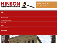 Tablet Screenshot of hinsonauctions.com